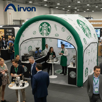 Stand promotionnel gonflable Airvon pour événements en plein air, fourni par le fabricant