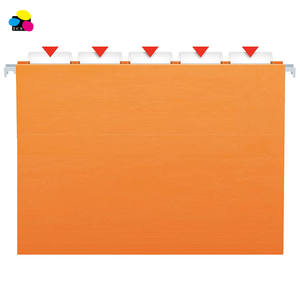 TCS 25/BX 1/5 taille lettre découpée papier <span class=keywords><strong>Kraft</strong></span> Orange recyclé fournitures de bureau pour intérieurs dossiers suspendus fichiers suspendus - Product Image 4