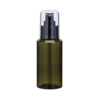 Flacon pulvérisateur vide personnalisable en PET noir avec pompe, pour cosmétiques, 100ml, 150ml, 250ml, marque CJS Oblique
