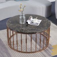 Ensemble de tables basses modernes en métal pour salon, hôtel, bureau à domicile, style luxe, fabriqué à Foshan