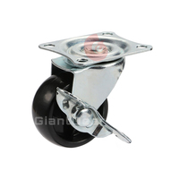Roulettes en PP de diamètre 50mm 2 '', avec tige de vis de 8mm 10mm 12mm, vente en gros, 4 pièces