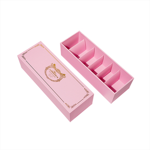 Rigid Cardboard Paper Divider Customized Macaroons Gift Box Custom Design 6 Pieces Food Grade Luxury Packing Material Paperboard