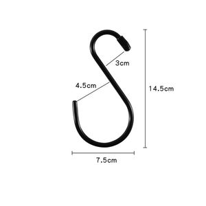 Ganchos en S recubiertos de vinilo de Metal de alta resistencia con tapón de goma Ganchos en S antideslizantes <span class=keywords><strong>para</strong></span> colgar Jeans <span class=keywords><strong>Plantas</strong></span> Joyería Olla Pan Tazas Toallas - Product Image 6