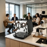 Distributeur automatique de café instantané chaud et froid avec mousseur à lait pour le lieu de travail