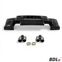 Pare-chocs arrière style LM noir brillant + embouts d'échappement pour Defender 90 110 130 2020+ |   Installation facile par visage à visser