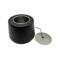 Cheminée bioéthanolique de table ronde moderne de haute qualité pour intérieur, 240 ml, certifiée CE, noire