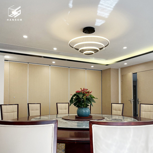 Partición plegable de pared móvil de pista de aluminio personalizada Pared deslizante de madera Mdf insonorizada para hotel - Product Image 3