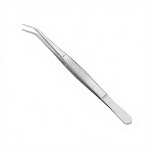 Pinzas de Acero Inoxidable con Punta Curva y Textura Suave para Extensión de Pestañas de Volumen, Marca Privada, Muestra Gratis para Pestañas Postizas - Product Image 2