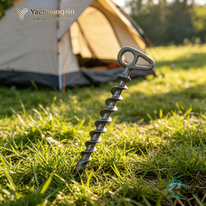 Camping Tent Pegs & Mallets Plastic <b>Screw</b>-in Design for <b>Secure</b> Tent Stakes - Product Image 1