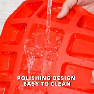 Mini <span class=keywords><strong>moule</strong></span> à pain en silicone <span class=keywords><strong>Moule</strong></span> à brownie 12 cavités de qualité alimentaire antiadhésive pour la cuisson de mini pain Brownie Cornbread Cheesecake <span class=keywords><strong>Chocolat</strong></span> - Product Image 5