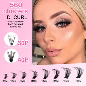 XL khay DIY lông mi mở rộng Kit trái phiếu và con dấu màu hồng DIY Lash mở rộng Lash cụm 30p 40P 50p 60p 80P lông mi Kit - Product Image 3