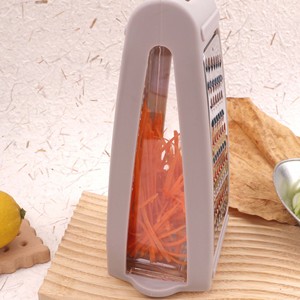 Rallador de acero inoxidable con contenedor, cortador de verduras multifunción para uso en la cocina - Product Image 2