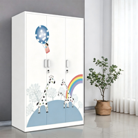 Armoire métallique à 2 portes avec motifs imprimés et images de dessins animés pour filles, en acier, type casier, Malaisie