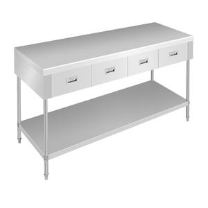 โต๊ะสแตนเลสพร้อมตู้อุ่นอาหารสำหรับร้านอาหาร - Product Image 6