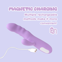 Frauen Kaninchen Vibrator Sexspielzeug 10 Modi 4 Schaukel Anal Brustwarzen Stimulationen G-Punkt Anal Dildo Zauberstab für einzelne Paare