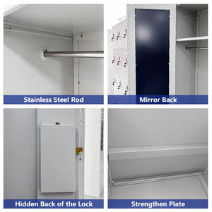 Armoire en acier de l'usine de Luoyang, design/Armoire à double <span class=keywords><strong>porte</strong></span> en métal, meubles de chambre à coucher, vente chaude, casier à vêtements en métal pour le personnel - Product Image 5