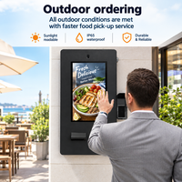 Schwarzer Outdoor-Bestellkiosk mit Android- und Windows-System, WLAN, Ferngesteuerter Inhaltsveröffentlichung und Anpassbaren Moduloptionen