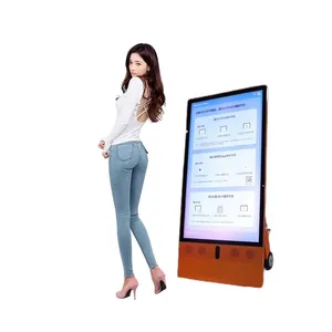 New Portable High brightness waterproof outdoor led Advertising screen display with Battery and Wheel