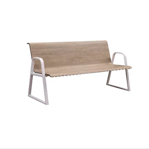 Sedia Contemporanea in Legno a 3 Posti con Braccioli per Sale d'Attesa, Uso Commerciale in Banche e Centri Commerciali - Product Image 1
