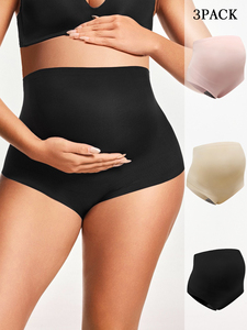 Nuevas bragas de maternidad de cintura alta sin costuras para mujer, calzoncillos cómodos para embarazadas con soporte para el vientre - Product Image 4