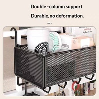 Étagère de rangement supérieure en métal pour lit de dortoir, panier suspendu de chevet, installation par crochet – Organisateur de nourriture indispensable pour dortoirs étudiants