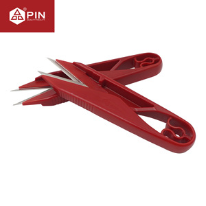 Cortadores de hilo de doble hoja en forma de V de acero inoxidable para extremos de hilo, color rojo - Product Image 2