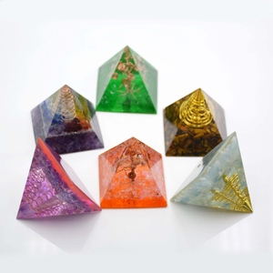 Orgone Pyramids Chakra Stone Natural Gemstone Spiritual Healing Crystals Energy <strong>Orgonite</strong> Pyramid Decorative Product Trusted - Product Image 4