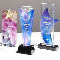 Trofeo de Cristal Personalizado para Reconocimiento Empresarial, Premio de Cristal con Impresión a Color, Regalo Corporativo