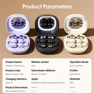 Specchio per il Trucco LED Personalizzabile con Auricolari |   Regalo Personalizzato Perfetto per <span class=keywords><strong>Lui</strong></span>: Specchio LED 2-in-1 con Luce di Riempimento e Auricolari Open-Ear - Product Image 6