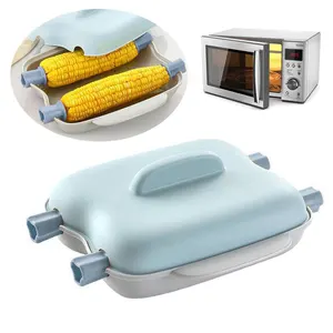 Микроволновый отпариватель для кукурузы, быстрая микроволновка, 2 контейнера для кукурузы, легкое приготовление кукурузы, кухонный прибор