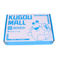 Boîte-cadeau en carton ondulé bleu avec logo personnalisé, emballage de casque d'écoute Bluetooth haut de gamme de luxe recyclable, expédition sur papier écologique