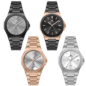 Reloj sofisticado de cuarzo con correa de malla con esfera luminosa y refinado encanto unisex - Product Image 3