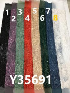 <strong>Heavy</strong> Beaded Sheath Bridal Gowns Beaded Gown <strong>Fabrics</strong> <strong>Black</strong> Price Embroidery <strong>Fabrics</strong> for Clothing Material - Product Image 3