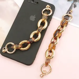 New Design Fashion Marble Metal Cell cadeia de capa de telef Personalized Lobster Clasp Phone Strap Lanyard Phone Accessories