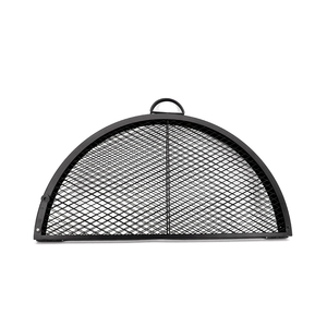 Rejilla redonda de acero de alto carbono para barbacoa de hierro fundido, rejilla para acampar al aire libre, <span class=keywords><strong>malla</strong></span> de alambre portátil para barbacoa - Product Image 3