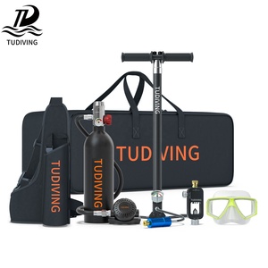 Tudiving 1L tùy chỉnh màu sắc logo CE Breath 15-25min bơm tay bơi dưới nước nhôm bể chứa không khí <span class=keywords><strong>Kit</strong></span> Scuba lặn thiết bị - Product Image 1