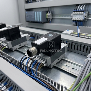 Connecteur solénoïde mâle M12 type B DIN 43650 IP67 à 3 broches avec LED, référence EB-M1N02000C-12MD - Product Image 2