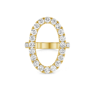 Bán Sỉ Trực Tuyến Tùy Chỉnh Thời Trang Độc Đáo 925 Sterling Silver Trang Sức Sang Trọng Nhẫn Nữ Halo Hình Bầu Dục Mạ Vàng 18K - Product Image 2