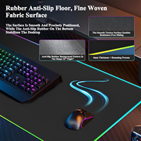 Tapis de souris sans fil personnalisé avec recharge RGB, surface en tissu micro-texturé, tapis de bureau antidérapant en caoutchouc pour le jeu et le bureau