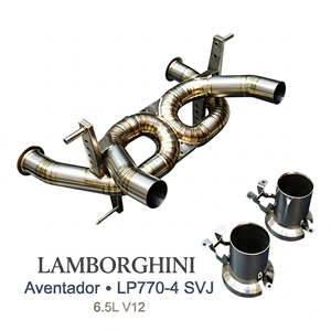 ท่อไอเสีย Vortex Titanium Straight Pipe Performance สำหรับ Lamborghini Aventador LP770-4 SVJ 6.5L V12 ระบบจูนแบบ Direct Fit - Product Image 1