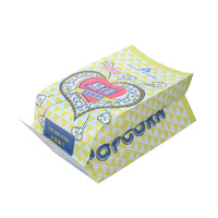 Sacs en papier blanc de qualité alimentaire avec logo personnalisé, résistants au micro-ondes, avec poignée, impression en héliogravure pour l'emballage de pop-corn au micro-ondes