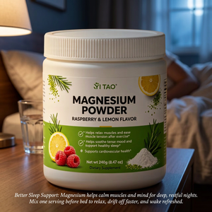Poudre de glycinate de magnésium OEM/ODM saveur framboise-citron pour favoriser le sommeil, la relaxation musculaire et la santé cardiovasculaire – Complément alimentaire - Product Image 5