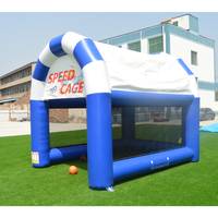 Cage de vitesse de football gonflable interactive IPS, terrain d'entraînement de football, arène de tir radar, matériau PVC, 4x3m, extérieur/intérieur