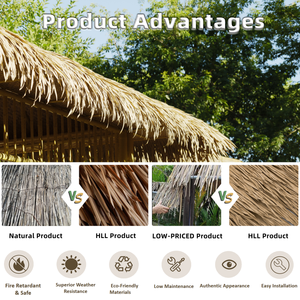 Feuerfeste Synthetische Palmdachdeckung – UV-Beständige & Wasserfeste Künstliche Palmblätter für Hütten, Sonnenschirme und Dächer - Product Image 5