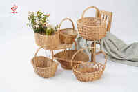 JY Paniers de fleurs artificiels de luxe en osier 20pcs Emballage Panier de saule décoratif Pots de fleurs