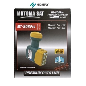 Highfly OEM <span class=keywords><strong>SAT</strong></span> MT-808Pro Satellite TV HD à gain élevé, bande KU, OCTO LNB, polarisation linéaire H/V, bruit de 0,1 dB, protection 100 % contre l'eau - Product Image 5