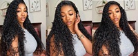 Perruques Lace Front Cheveux Humains Ondulés Effet Vague d'Eau 13X4 HD Transparentes Densité 180% Ondulations Profondes Cheveux Vierges Remy Sans Colle Pré-Pluckées