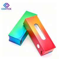 Boîte en papier couché auto-érectrice pour cartouche vide 1g 2g 1ml, à l'épreuve des enfants, portable, avec logo personnalisé, vente en gros d'usine