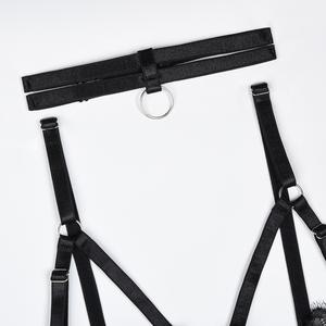 Nouvelle Tendance Automne Populaire : Ensemble Lingerie Sexy pour Femme avec Soutien-Gorge à Dentelle Cils Français Découpée, Porte-Jarretelles et String - Product Image 6