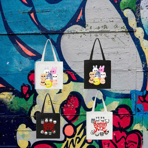 Sac en toile tendance style 5 étoiles Stray Kids pour la vie quotidienne – Vente en gros - Product Image 3